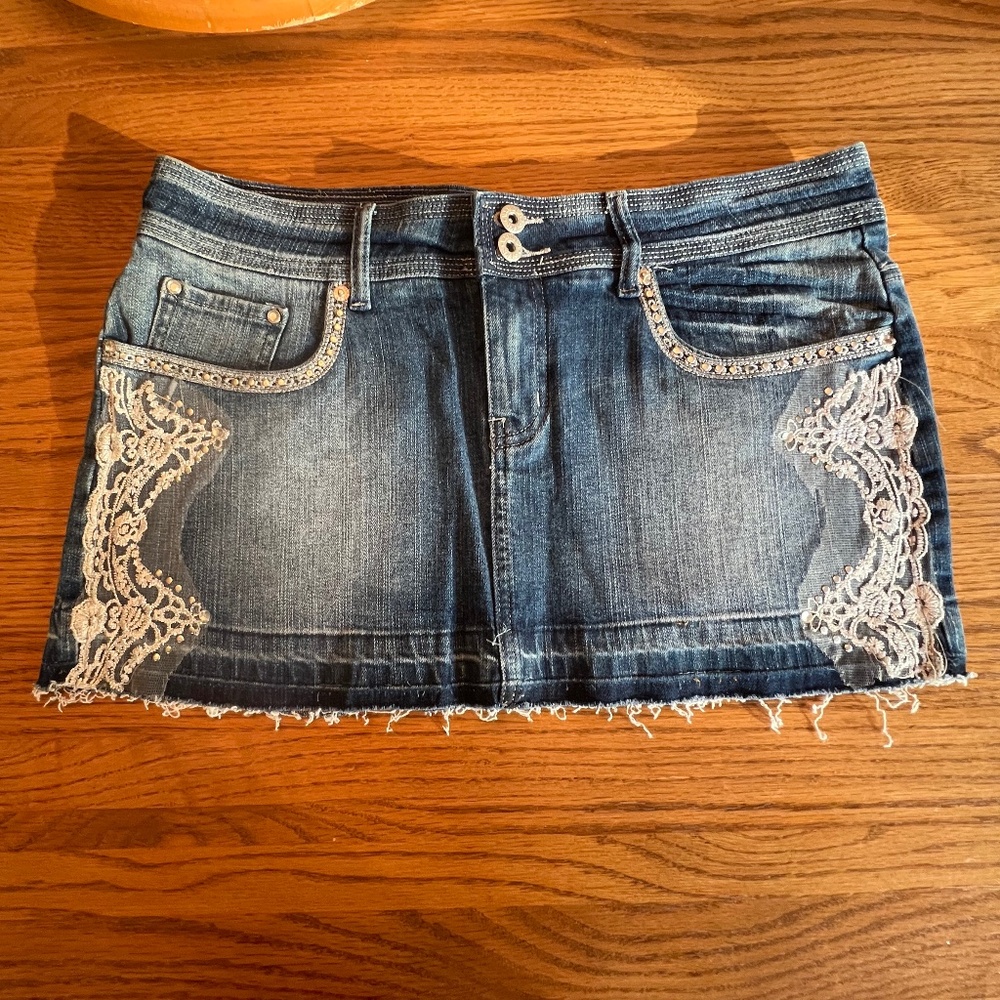 Vanilla Star Denim Mini Skirt NWOT Jr 13